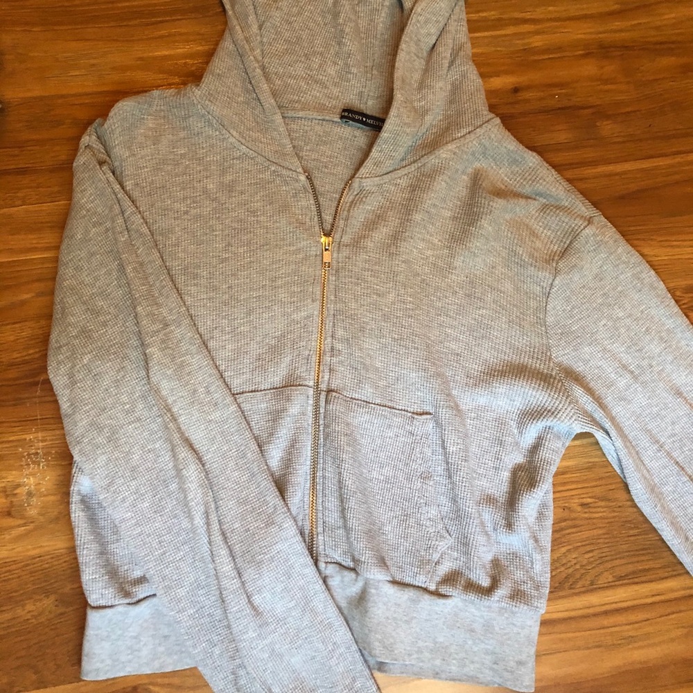 Brandy Melville grey zip up